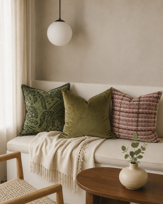 Set of 3 cushions - maximalist tones